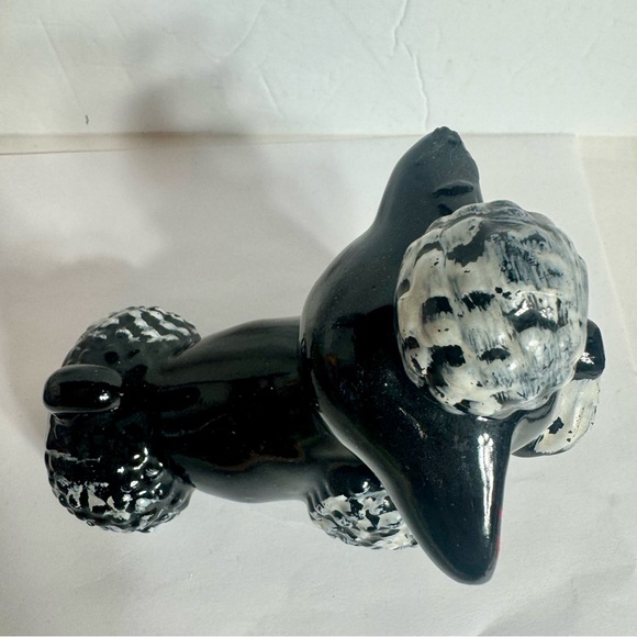 Vintage Redware Black Glaze Standing Poodle Figurine. Approx. 5.5”h x 5”l. - Picture 7 of 12